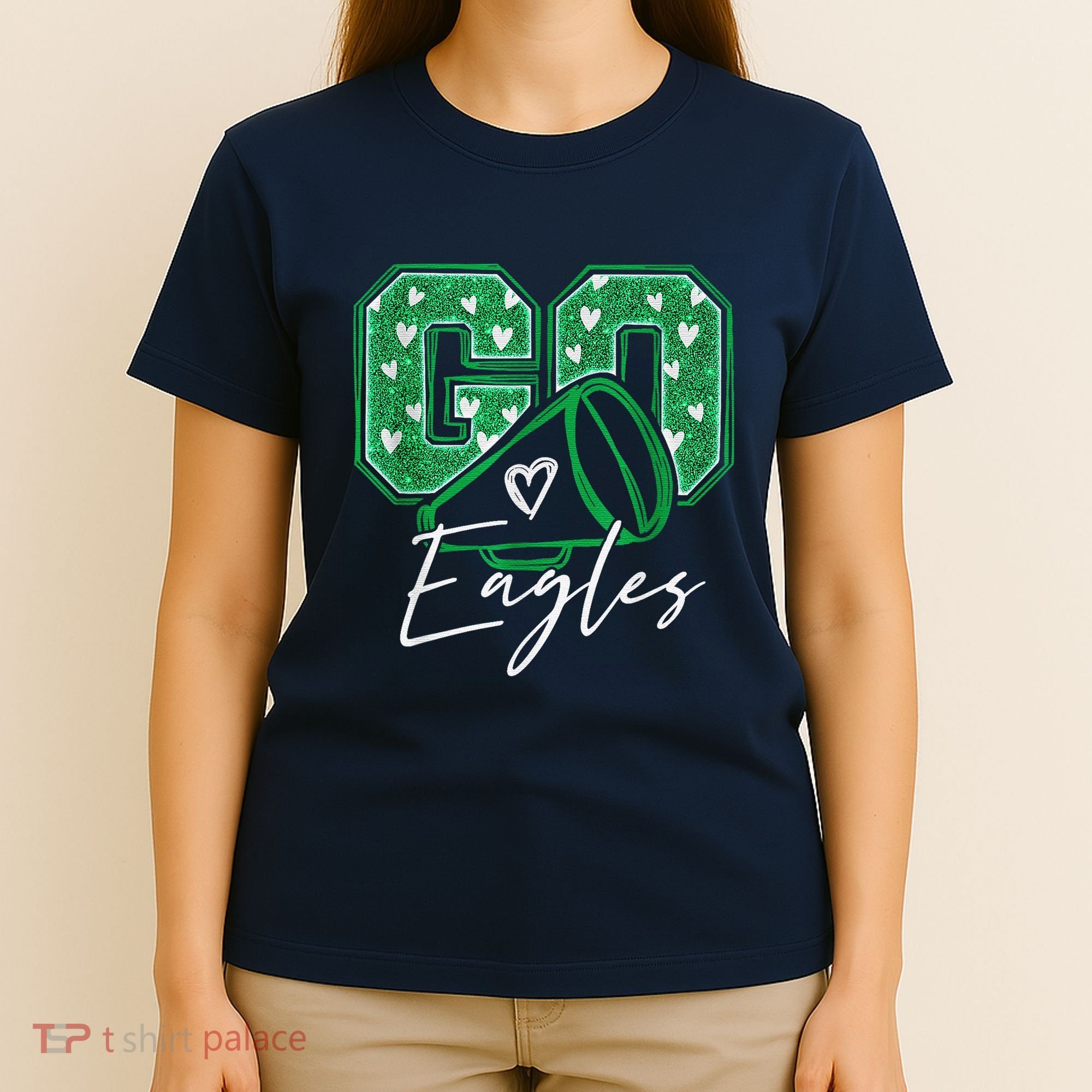 Go Cheer Eagles Saying Females And Males T-Shirt