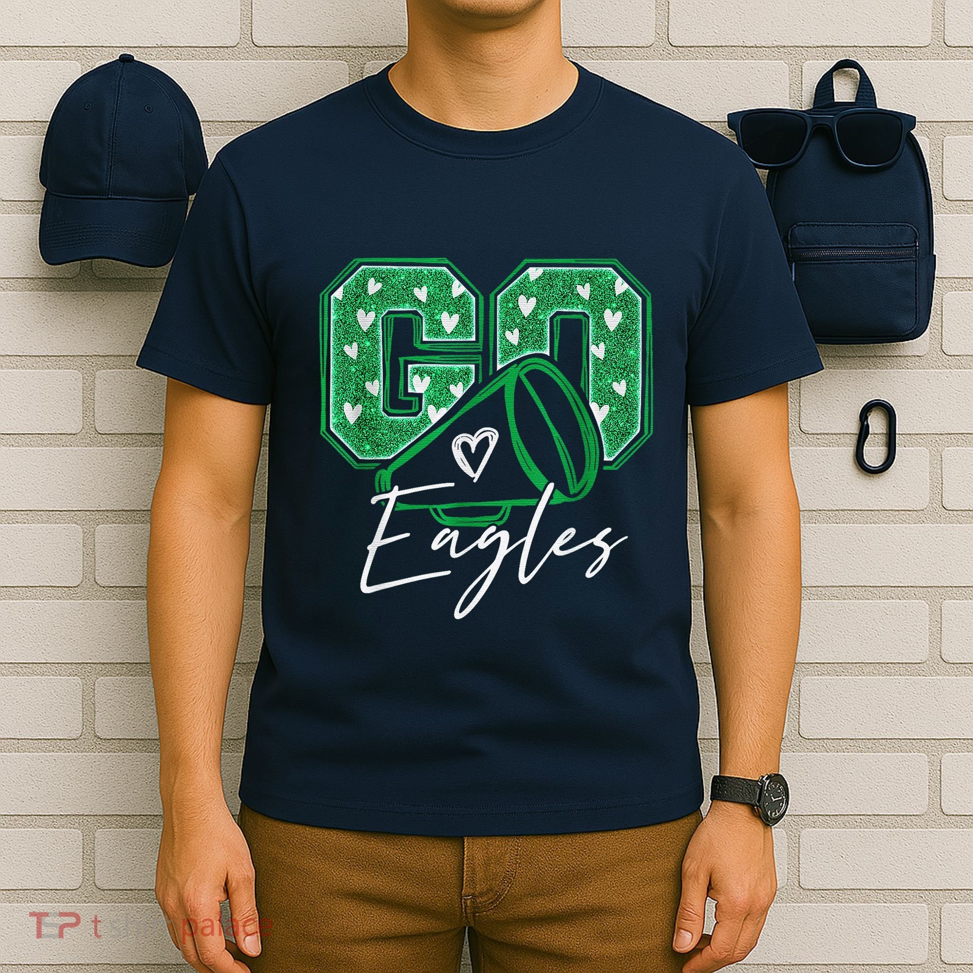 Go Cheer Eagles Saying Females And Males T-Shirt