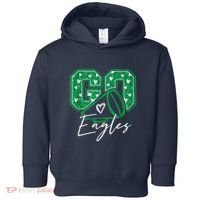Go Cheer Eagles Saying Females And Males Toddler Hoodie thumb 0