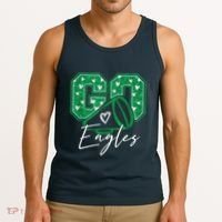Go Cheer Eagles Saying Females And Males Tank Top thumb 3