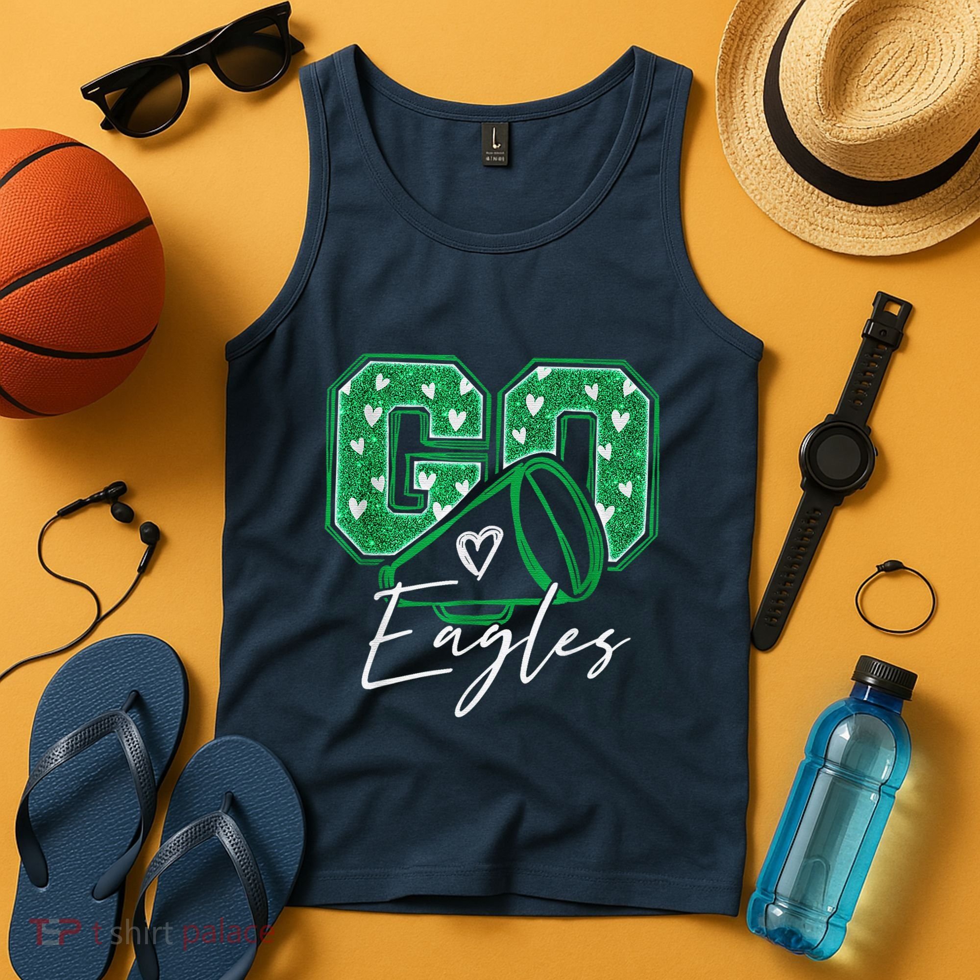 Go Cheer Eagles Saying Females And Males Tank Top