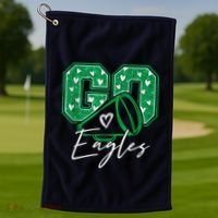 Go Cheer Eagles Saying Females And Males Golf Towel thumb 1