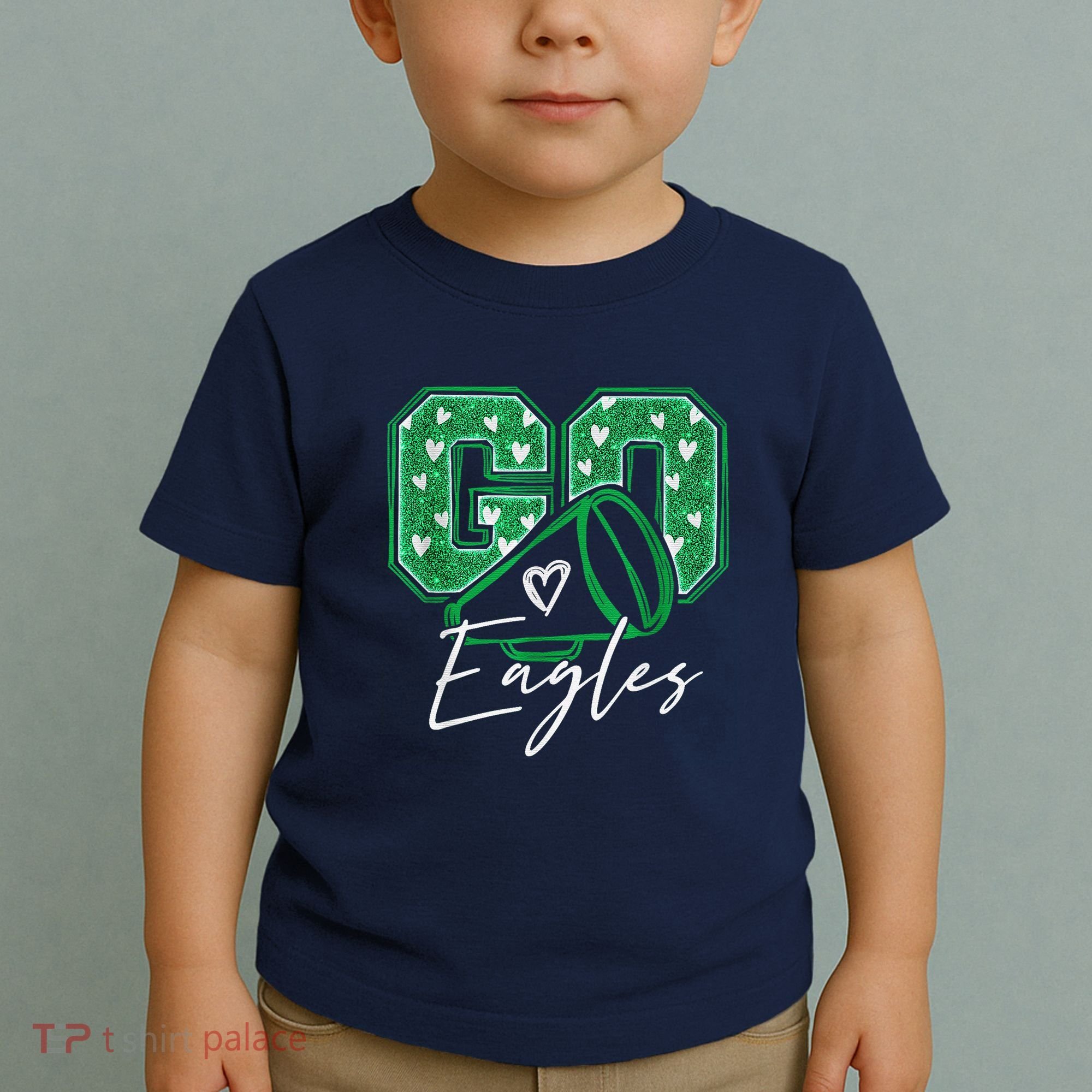 Go Cheer Eagles Saying Females And Males Toddler T-Shirt