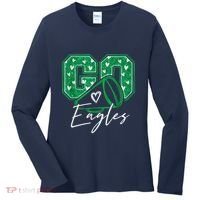 Go Cheer Eagles Saying Females And Males Women's Long Sleeve Shirt thumb 0