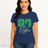 Go Cheer Eagles Saying Females And Males Women's T-Shirt thumb 4