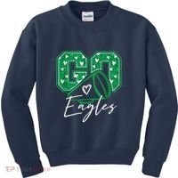 Go Cheer Eagles Saying Females And Males Kids Sweatshirt thumb 0