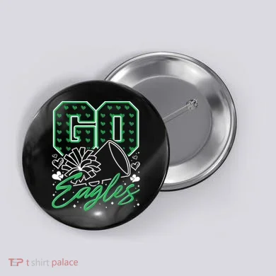 Go Cheer Eagles Design Gift Button