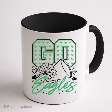 Go Cheer Eagles Design Gift Coffee Mug back
