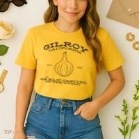 Gilroy California Est 1870 Garlic Lovers Comfort Colors Boxy T-Shirt thumb 2