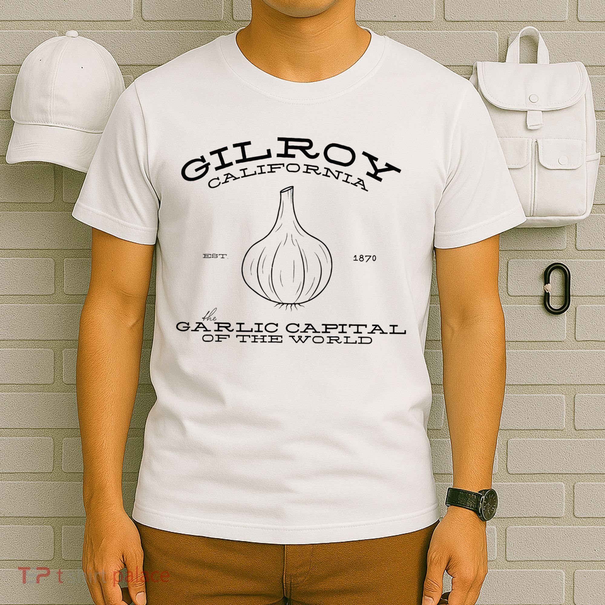 Gilroy California Est 1870 Garlic Lovers T-Shirt