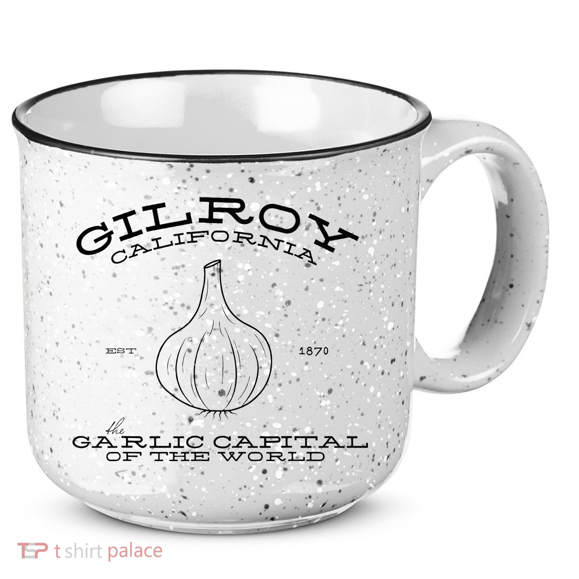 Gilroy California Est 1870 Garlic Lovers 15oz Campfire Ceramic Mug