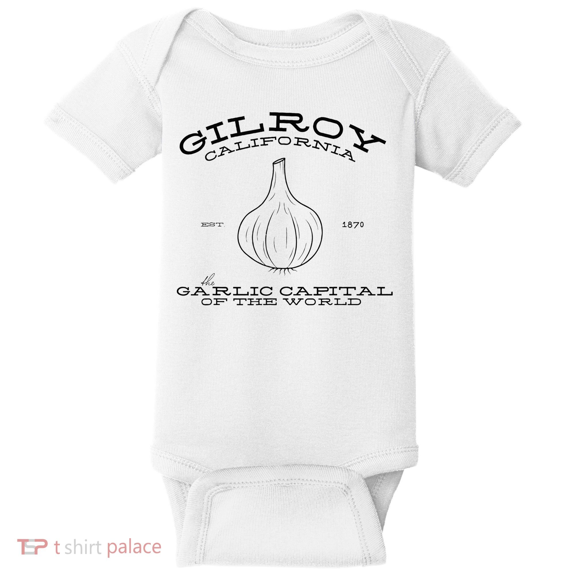 Gilroy California Est 1870 Garlic Lovers Baby Bodysuit