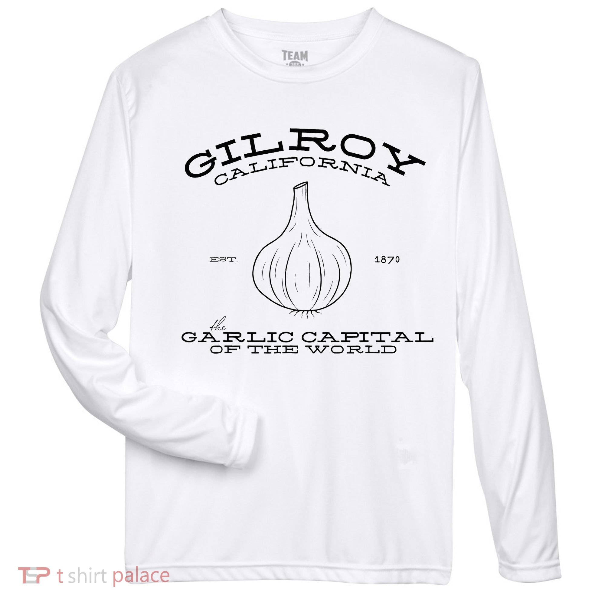 Gilroy California Est 1870 Garlic Lovers Zone Performance Long-Sleeve T-Shirt