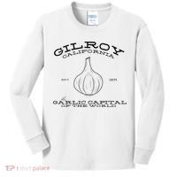 Gilroy California Est 1870 Garlic Lovers Kids Long Sleeve Shirt thumb 0