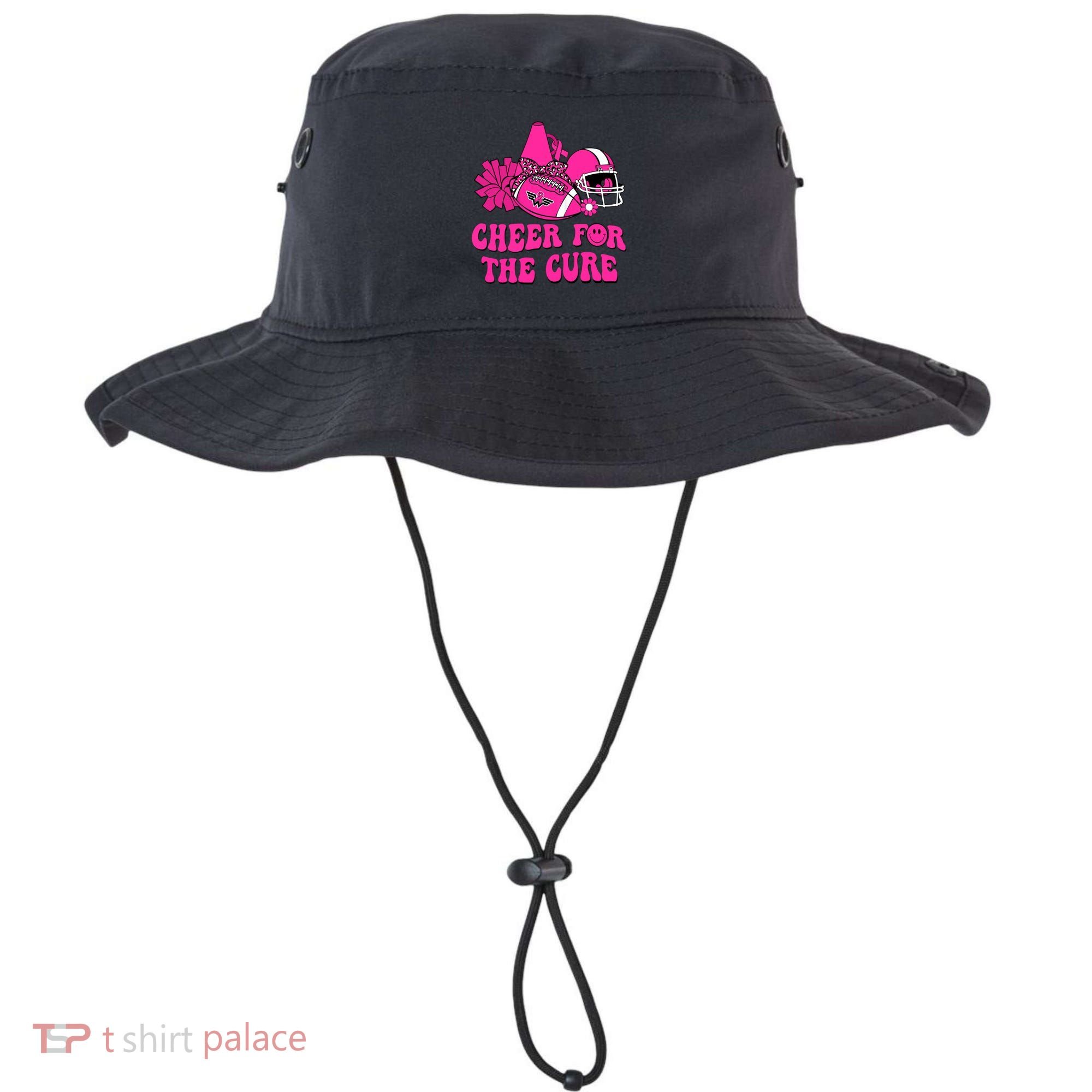 Groovy Cheer For The Cure Football Breast Cancer Support Gift Bucket Hat