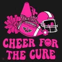 Groovy Cheer For The Cure Football Breast Cancer Support Gift Women's Hoodie thumb 2