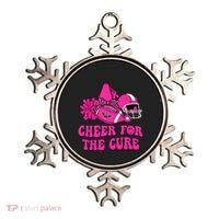Groovy Cheer For The Cure Football Breast Cancer Support Gift Ornament thumb 0