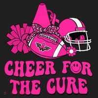 Groovy Cheer For The Cure Football Breast Cancer Support Gift Hat thumb 2