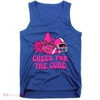 Groovy Cheer For The Cure Football Breast Cancer Support Gift Tank Top thumb 0