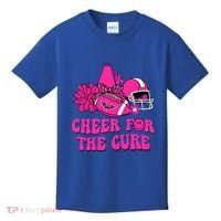 Groovy Cheer For The Cure Football Breast Cancer Support Gift Kids T-Shirt thumb 0