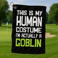 Goblin Creature Fantasy World Goblin Leprechaun Costume Golf Towel thumb 1
