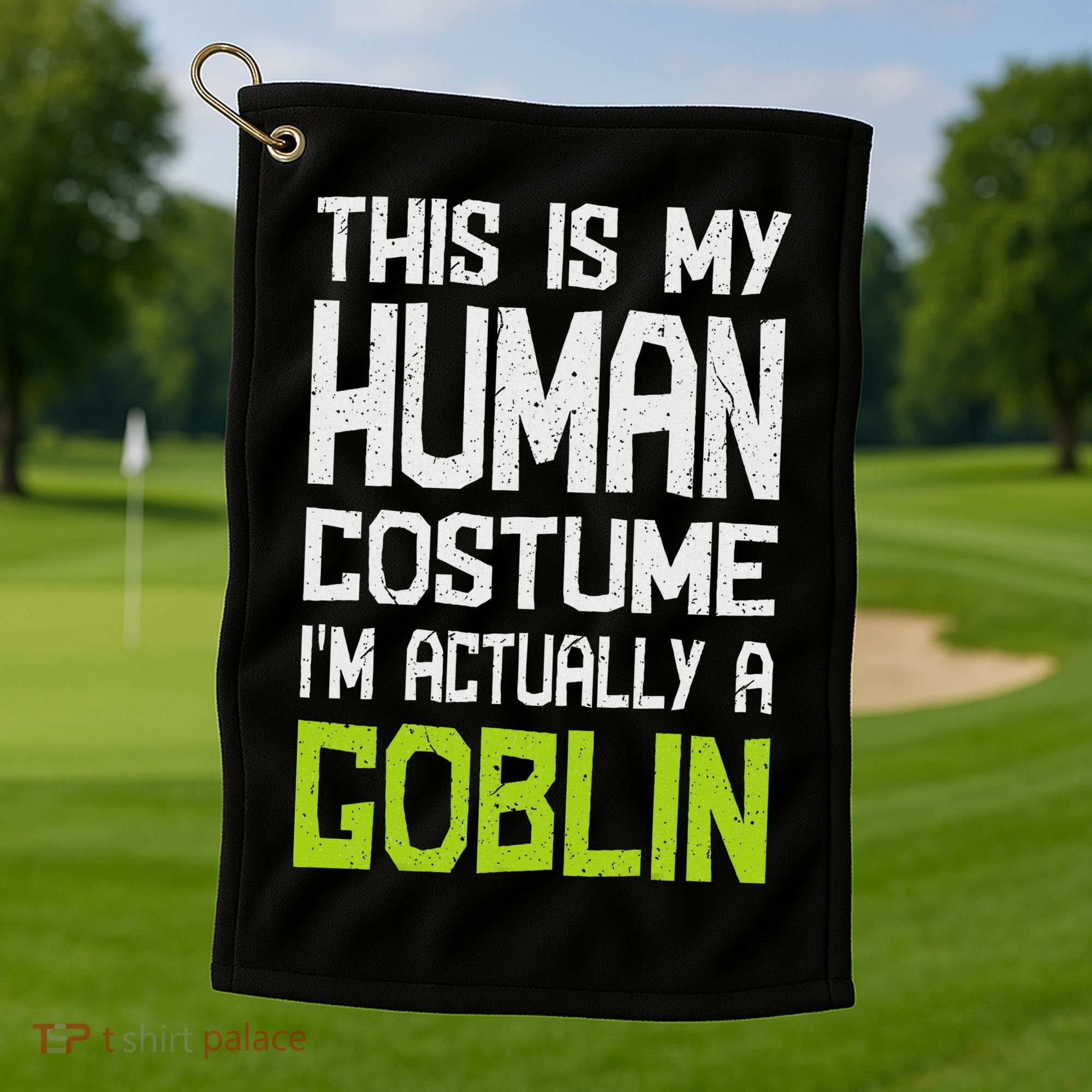 Goblin Creature Fantasy World Goblin Leprechaun Costume Golf Towel