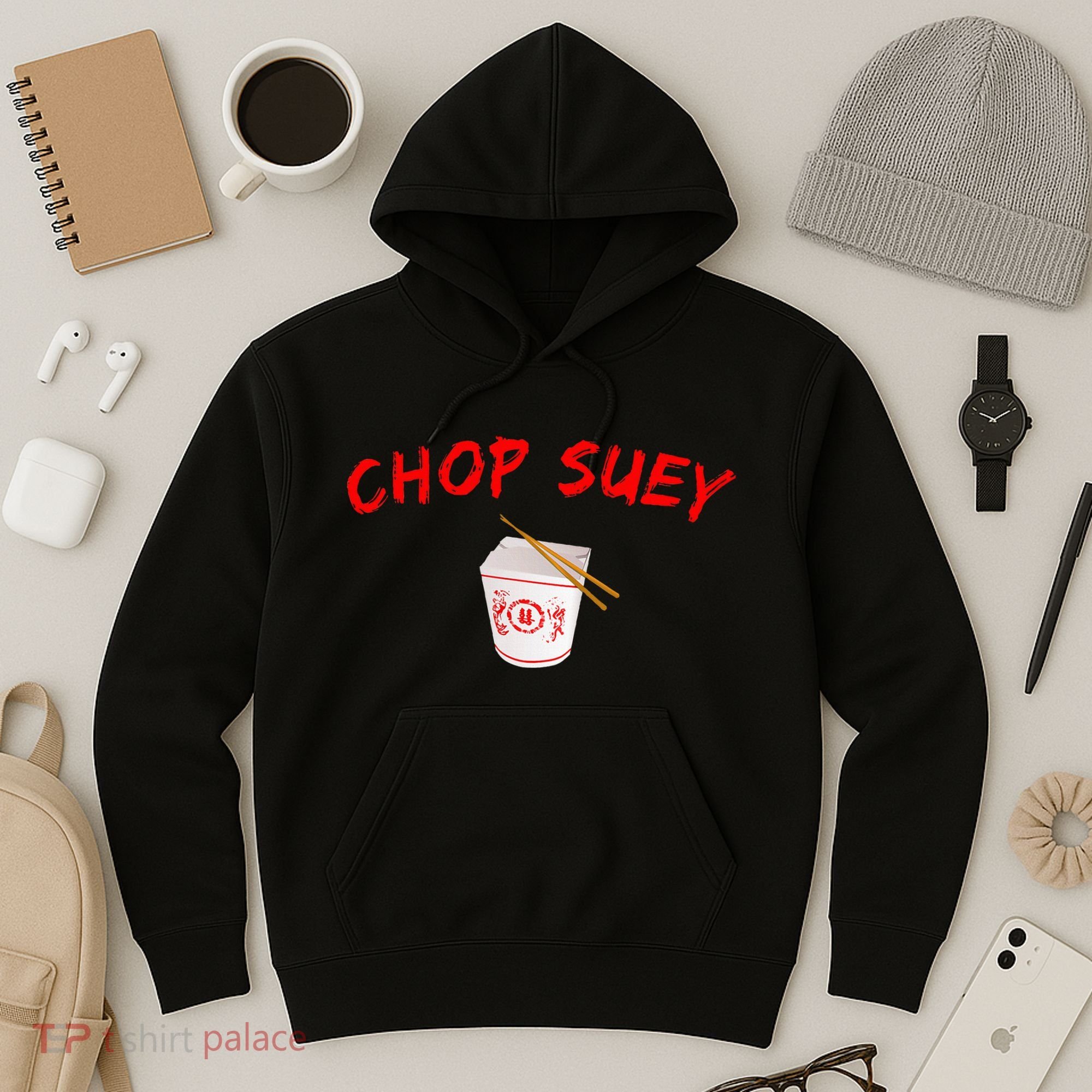 Graphic Chinese Food Chop Suey Hoodie
