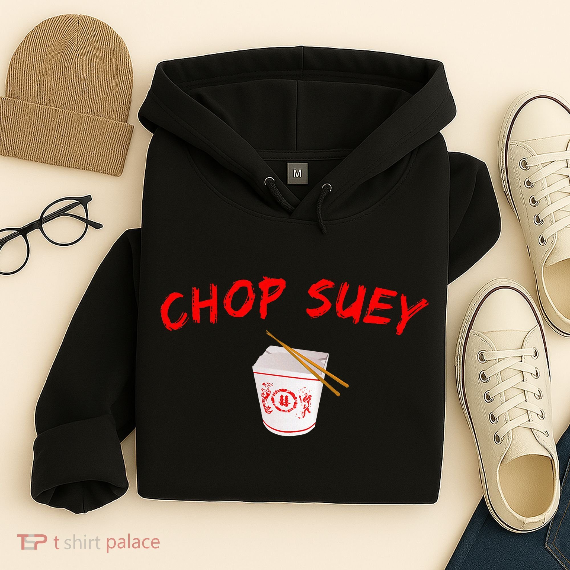 Graphic Chinese Food Chop Suey Hoodie