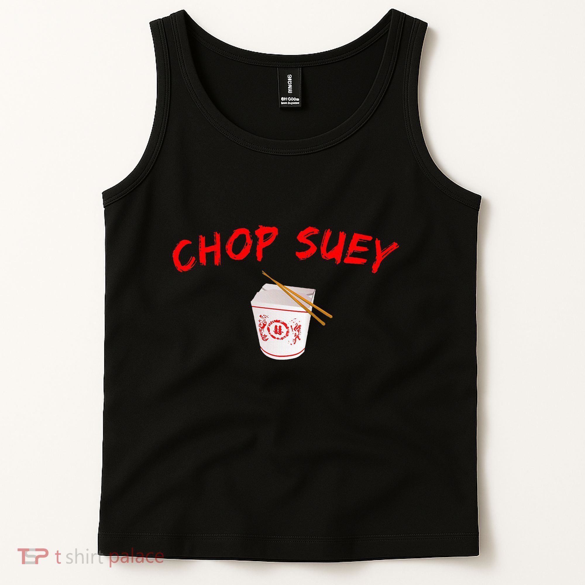 Graphic Chinese Food Chop Suey Tank Top
