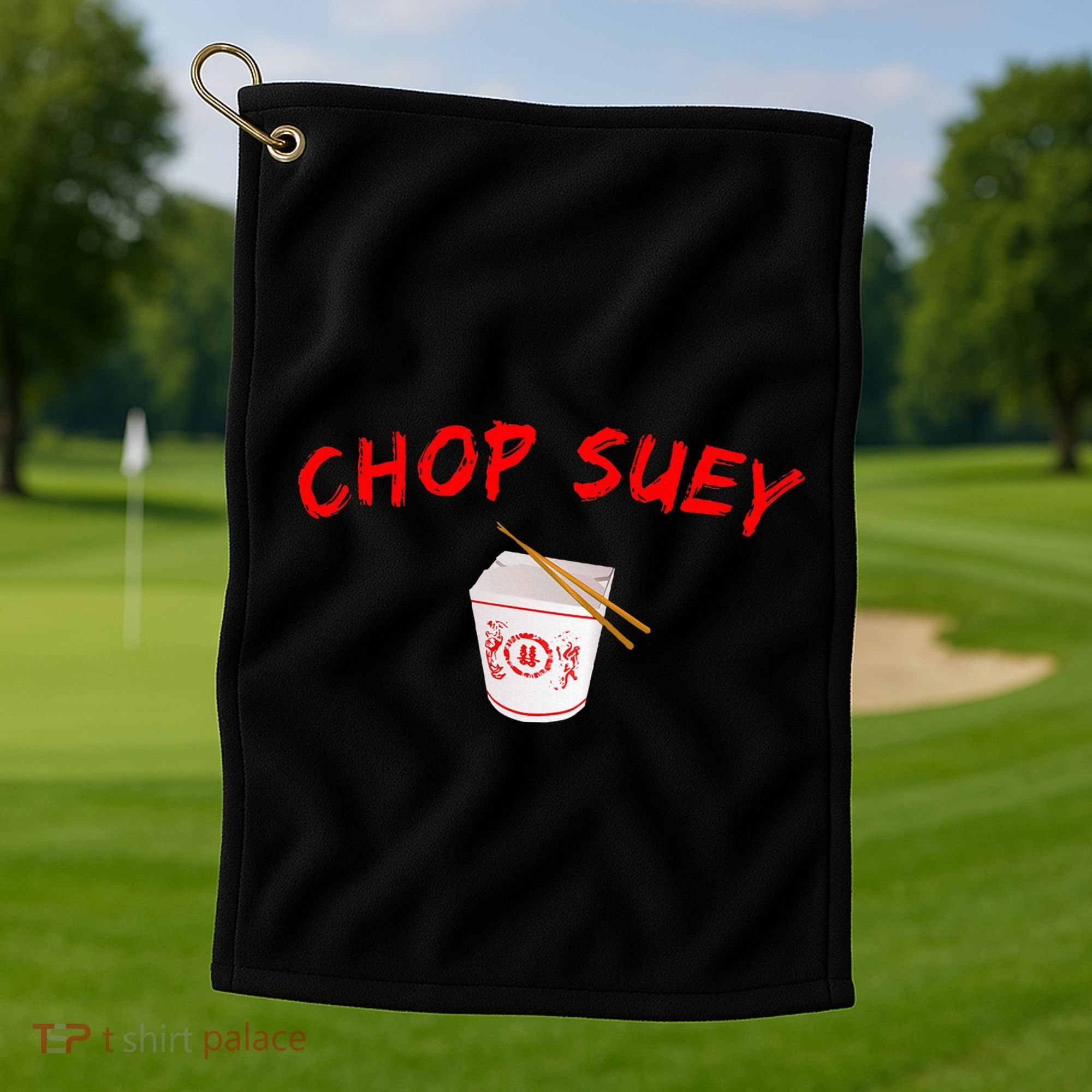 Graphic Chinese Food Chop Suey Golf Towel