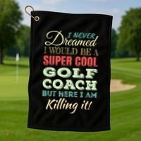Golf Coach Funny Gift Appreciation Cool Gift Golf Towel thumb 1
