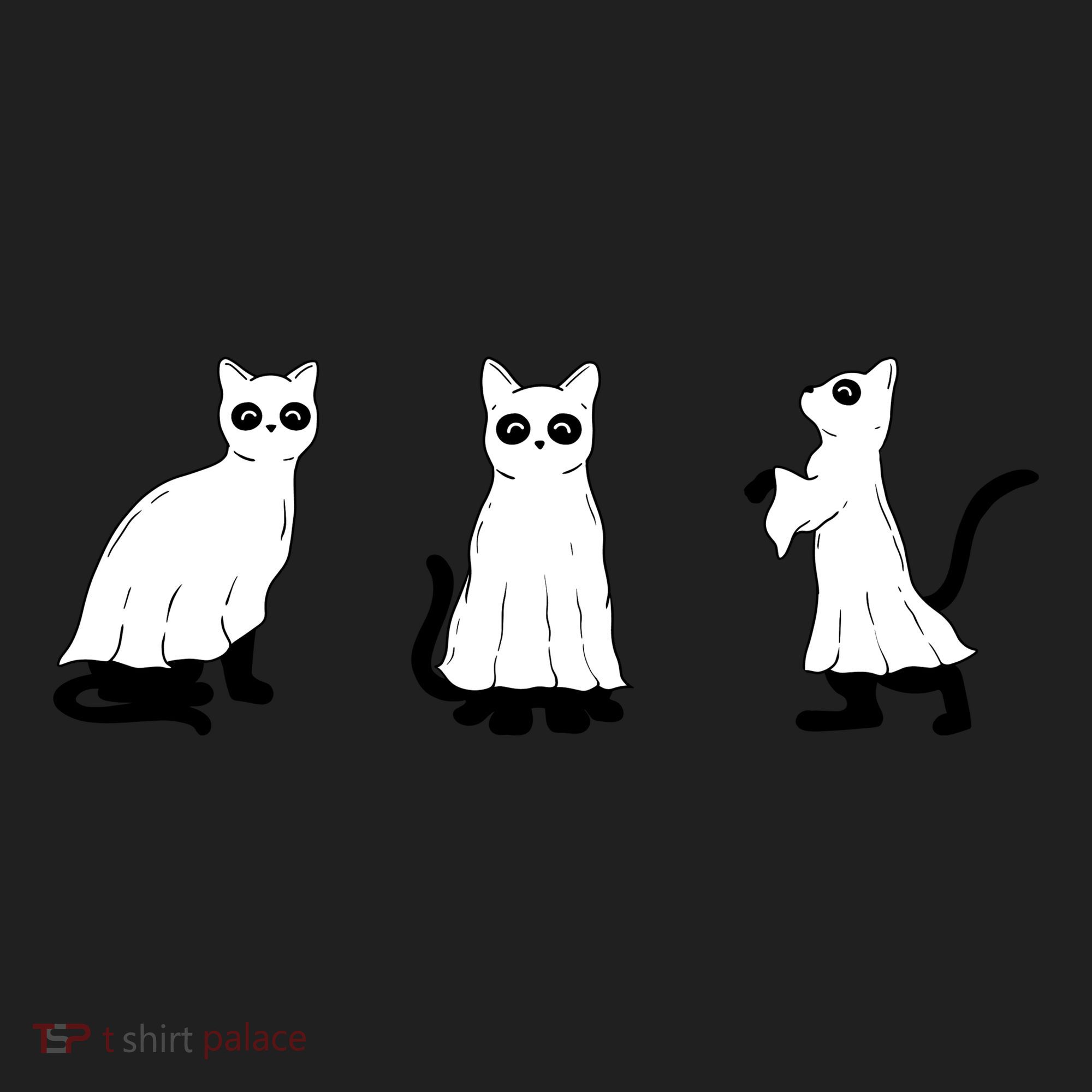 Ghost Cats Funny Halloween Women's Sweatshirt