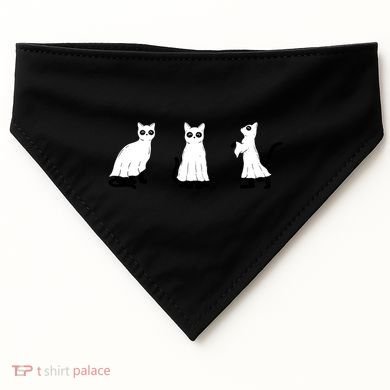 Ghost Cats Funny Halloween USA-Made Doggie Bandana