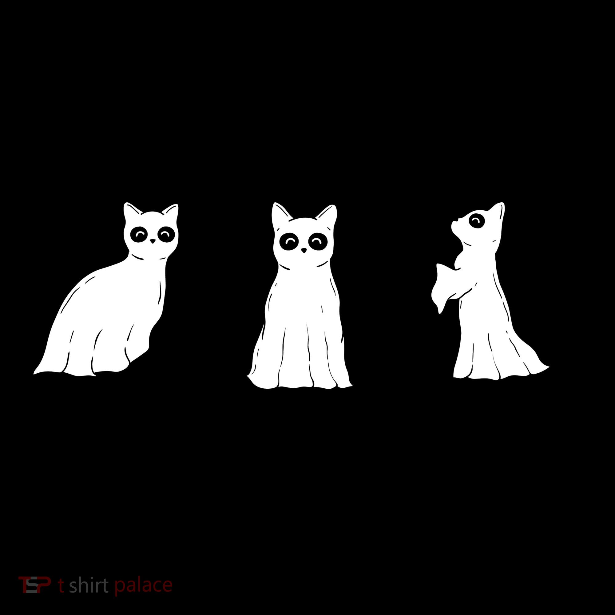 Ghost Cats Funny Halloween Apron