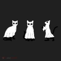 Ghost Cats Funny Halloween Beanie thumb 2
