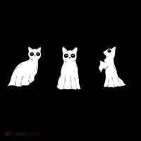 Ghost Cats Funny Halloween Coaster thumb 2