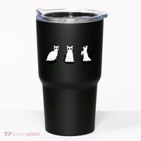 Ghost Cats Funny Halloween Tumbler thumb 0