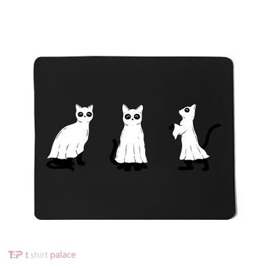 Ghost Cats Funny Halloween Mousepad