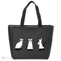 Ghost Cats Funny Halloween Tote Bag thumb 0