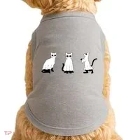 Ghost Cats Funny Halloween Doggie Tank thumb 0