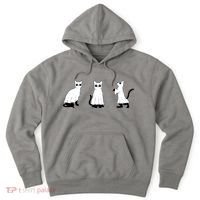 Ghost Cats Funny Halloween Hoodie thumb 0