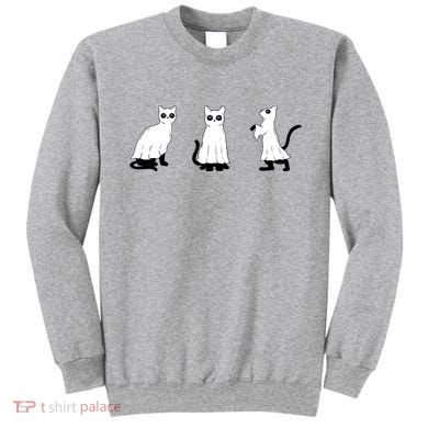 Ghost Cats Funny Halloween Sweatshirt