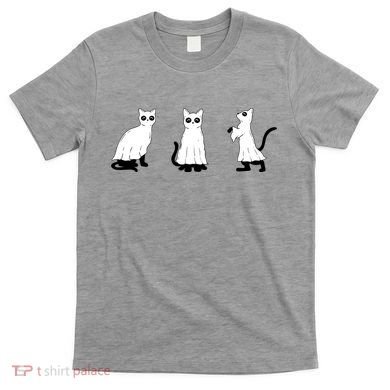 Ghost Cats Funny Halloween T-Shirt