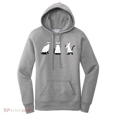 Ghost Cats Funny Halloween Women's Hoodie