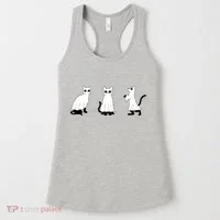 Ghost Cats Funny Halloween Women's Tank Top thumb 0