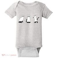 Ghost Cats Funny Halloween Baby Bodysuit thumb 0