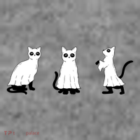 Ghost Cats Funny Halloween Toddler T-Shirt thumb 4