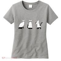 Ghost Cats Funny Halloween Women's T-Shirt thumb 0