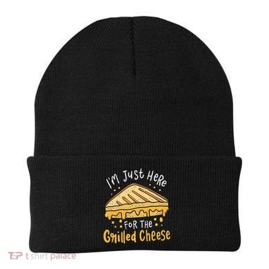 Grilled Cheese Funny Gift I'm Just Here For The Grilled Cheese Cool Gift Beanie