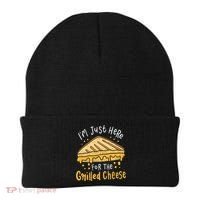 Grilled Cheese Funny Gift I'm Just Here For The Grilled Cheese Cool Gift Beanie thumb 0